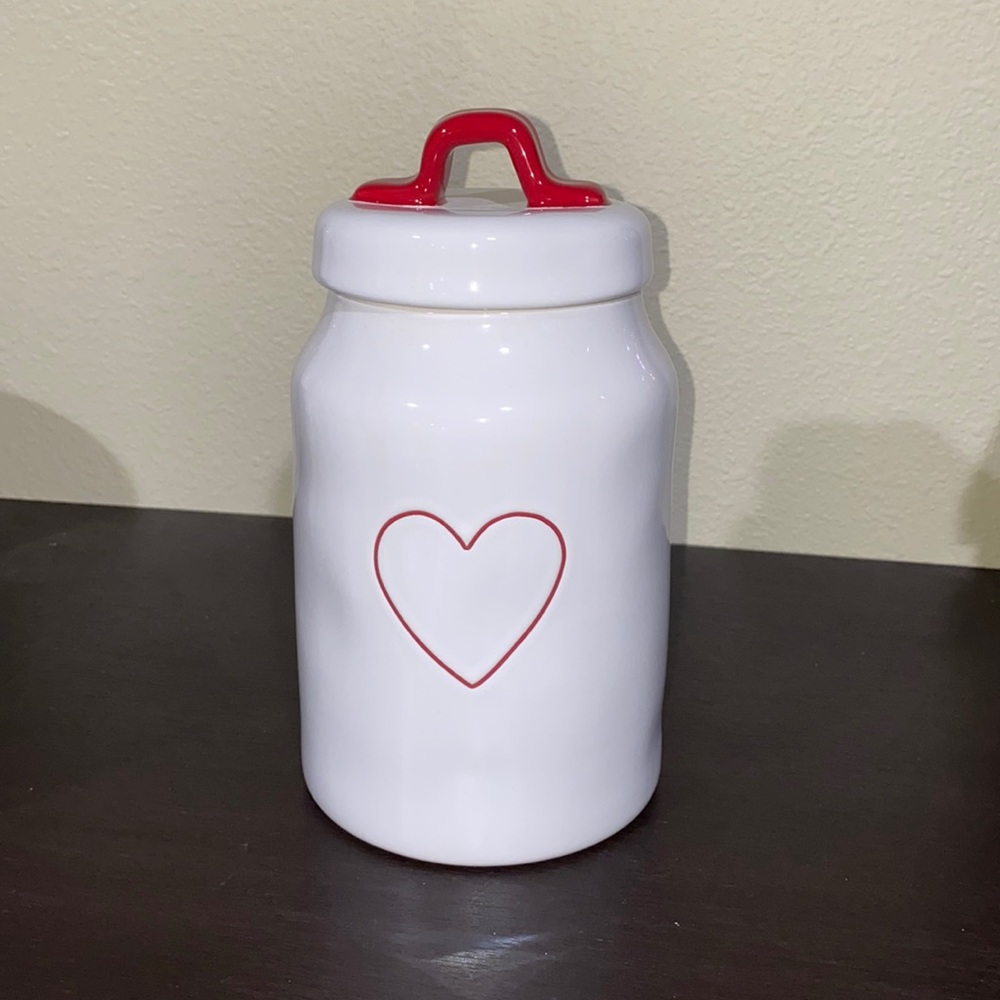 New Rae Dunn ceramic Heart canister